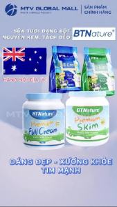 Sữa Tươi Dạng Bột Nguyên Kem Btnature Premium Hộp 1kg Bổ Sung Canxi khoáng Chất Xương Khớp Chắc Khỏe