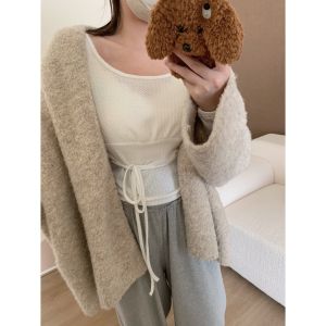 Áo Thun Dài Tay Co Giãn Cổ Chữ V Thắt Nơ Thường Ngày Cho Nữ Áo Thun Dài Tay Mùa Hè 2023 Áo Thun Cotton Thường Ngày