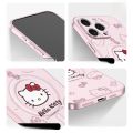 HelloKitty Magnetic Absorption iPhone pro Max Phone with Lanyard Full Cover Womens Style Lambskin Apple 16 Series Case. 