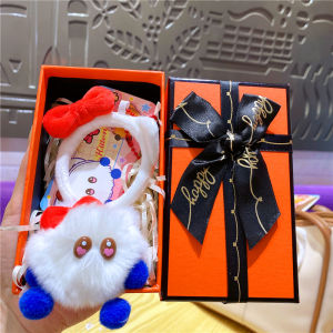 Cute Creative Cat Ball Keychain Couple Precise Plush Hairband Pendant Student Bag Decoration Festive Gift Cultural Creative