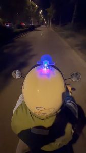 E-bike Motorcycles Wind Energy Propellers Small Aircraft Wind Power LED Fan Lights Car Exterior Ornaments Decoration Airplane Lampu for Moto Handlebar Helmet Car Mirrors Hood