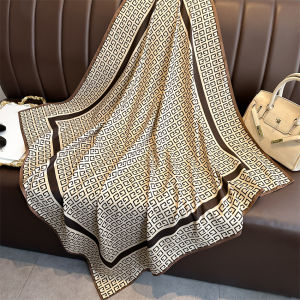 Khăn Choàng Lụa Sang Trọng Nhẹ Phong Cách Hàn Quốc 90cm in Họa Tiết Cổ Điển Khăn Choàng Đa Năng Cho Nữ Khăn Choàng Lụa