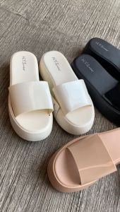 Sandal Jelly Wanita Terbaru/ Sendal Selop Wedges Cewek Fashion/ HYS 1728-1/ Jelly Import