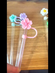 Khusus Penutup Sedotan Stanley Tumbler Penutup Sedotan 10mm Bunga Sakura Tutup Penutup Sedotan Silikon Melindungi Debu Anti Stanley Cup Straw Topper Anti Debu Tumbler Stanley COD