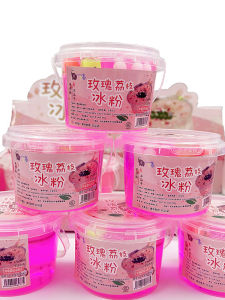 Rose Lychee Bubble Slime Không Độc Hại 350ml Đồ Chơi Giải Trí Cho Trẻ Em Crystal Clay DIY Kẹo Bọt Pha Lê Kiibru