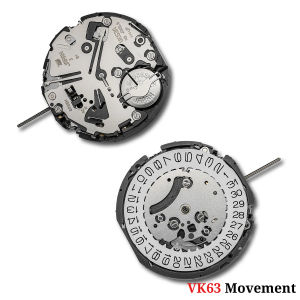 Japan Genuine VK63 VK63A Movement Black 3H Date/Disc Wheel Version Mod Chronograph Quartz Movement for VK63A-3 with Battery