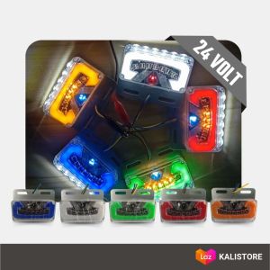 1 pcs Lampu LED Bak Samping 24Volt Universal Truk Fuso Tronton Bis Running - Model C