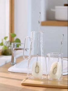 ฟองน้ำล้างแก้ว แปรงฟองน้ำ ด้ามจับยาว แขวนประเภท สไตล์มินิมอล