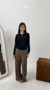 Clouwny Oson Bow Longsleeve Atasan Wanita Lengan Panjang Premium Knit Korean Look Fit to XXL