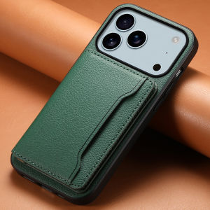 Ốp Điện Thoại Giả Da Cao Cấp Có Giá Đỡ Và Khe Đựng Thẻ Dành Cho iPhone 13 12 11 12 Mini 11 Pro Max Cảm Giác Mờ Lì Như Ví