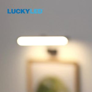 LUCKYLED Led Indoor Wall Lamp 55/80cm Black Silver Picture Light Aluminum Bathroom Wall Light Fixture Lampu Bilik