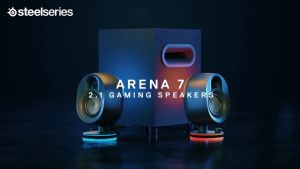 SteelSeries Arena 7 Illuminated Two-Way RGB Gaming Speaker 6.5" Subwoofer 2.1 Wired+Bluetooth Speaker (61542)