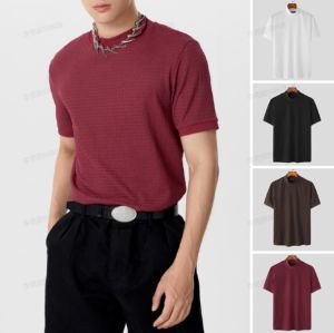 [Perfectly] INCERUN Áo Thun Nam Ngắn Tay Cổ Cao Ôm Sát Áo Cánh Thể Thao Cơ Bắp Thường Ngày Áo Thun (Phong Cách Hàn Quốc)