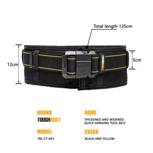 TOUGHBUILT Thickened and Widened Quick Hanging Tool Belt Used with Tool Kit Professional Tool Kit Accessory TBL-CT-441