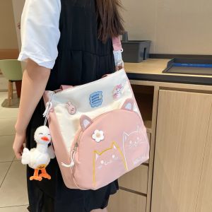 OUDENGPAI | Crosstraining Backpack Single Shoulder Bag For Girls School Bag Handbag Nylon Cloth Zipper Closure Leisure Scene Foldable Soft