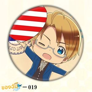 58 มม.อะนิเมะเฮตาเลีย: Axis Powers APH อาเธอร์ เคอร์กแลนด์ ลุดวิก ไบล์ชมิดท์คอสเพลย์เครื่องแต่งกายป้าย SPTE ทินเพลทเข็มกลัด อุปกรณ์ประกอบฉาก