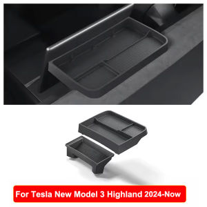 for Tesla Model 3 Y YL Juniper Highland 2025 2026 Dashboard ETC Storage Box Double-layer Control Screen Phone Organizer Tray