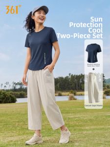 361° | Quick Dry Summer Workout Set Women T-Shirts and Long Pants