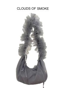 COS New Sweet Lace Hem Clouds of Smoke Drawstring Mesh Shoulder Bag  Style Crossbody Tote Bag for Young Women Daily Use