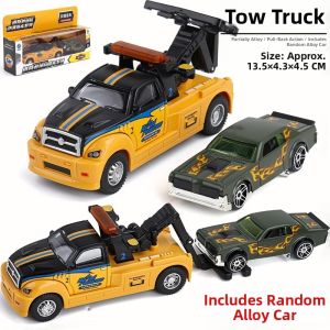 Recovery Tow Transport Car Engineering Vehicle Set 1/64 Scale