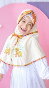 AlmeRRaStore Jilbab Hijab anak instan bergo daily serut tengah 5-10thn