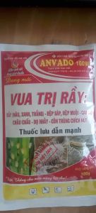 Vua trừ rầy ANvADO 100WP. Rầy nâu xanh trắng Rếp sáp rệp muội cào cào  châu chấu bọ nhảy côn trùng chích hút. Khối lương 100gram.