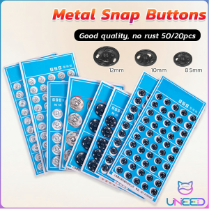 Metal Snap Fasteners: Black & Silver Press Button Fasteners