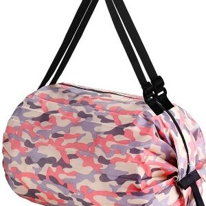 กระเป๋าซิปแบบพับได้ขนาดใหญ่ น้ำหนักเบา ทนทานต่อการซัก กระเป๋าใส่ของแบบพกพา กระเป๋าใส่ของสำหรับเดินทางแบบพับได้ กระเป๋าใส่ของแบบพับได้