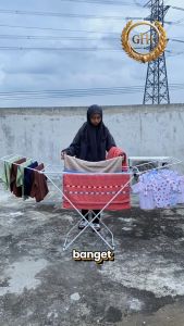 ORANGE Jemuran Handuk Lipat Jemuran Baju Lipat Stainless Steel Jemuran Pakaian Basah Tahan Karat