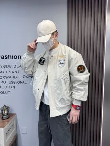 Thickened Cotton Workwear Jacket Autumn Winter American Casual Couple Style Loose Outdoor Baseball Coat Letter Embroidery