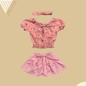 3-15 BLN SETELAN BAYI DAISY FREE HEADBAND BAJU BAYI PEREMPUAN Little Koda 3In1 SET (SNI)