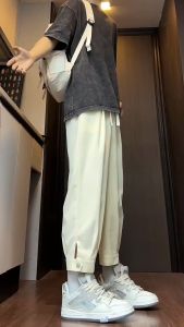 Celana Pria Cepat Kering Panjang Ice Silk Fabric Keren Ringan Bernapas Elastisitas Pants K311M