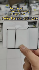 [FLASH] FLEX Window Temper Glass SAMSUNG Z Fold 7 5G / Z Flip 7 5G 2025 Temper Glas Kaca Clear Bening Full Cover Glossy Pelindung Layar Anti Gores Depan Ful Bodi Screen Protect Antigores Tipis Tebal Tempred Lis Hitam Murah Baru ZFold ZFlip Fold7 Flip7 6 5