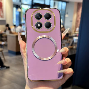 เคสโทรศัพท์แบบแม่เหล็กเคลือบหรูหราสำหรับ Redmi Note 15 Pro Plus 14 Pro 14C 13C 13 12C A5 POCO X7 X7Pro X6 F7 M7 ป้องกันรอยขีดข่วน