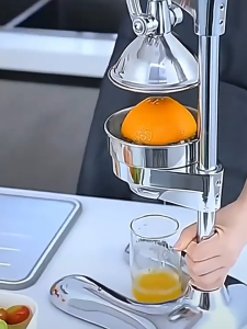 NantFun เครื่องคั้นน้ำผลไม้แบบมือหมุนสำหรับใช้ในเชิงพาณิชย์ เครื่องคั้นน้ำมะนาวและส้ม เครื่องคั้นน้ำผลไม้ตระกูลส้มแบบใช้งานหนัก คุณภาพสูง