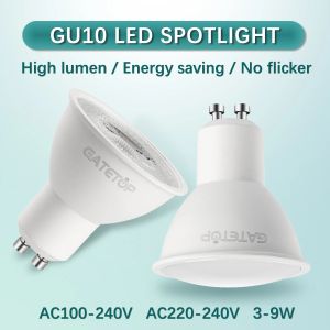 20Pcs GU10 Spotlight LED Bulbs 3W-9W No Flicker AC220V 120V Replacement for 50W Halogen Lamp in Living Room
