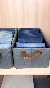 Foldable Storage Organizer Box: Large Cabinet Wardrobe for Clothes Organizer Storage Box, Wardrobe Closet Drawer Storage Basket, Underwear & Socks Waterproof