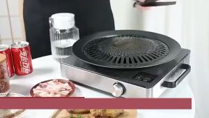 Mehaa Panggangan BBQ Bulat 32CM Ultra Grill Pan Drip Pan Plate Smokeless Anti Lengket