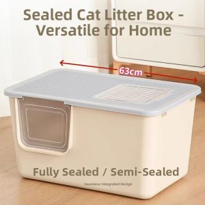 MONLEYTA | Extra Large Open-Top Cat Litter Box Anti-Splash Odor Control Cat Toilet Giant Sand Tray Cat Litter Companion Manileta Brand