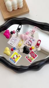 Sanrio | INS Fashion Candy Color Sanrio Hello Kitty Detachable Phone Tab Anti-lost Keychain Bag Chain Phone Case Decor Headphone Pendant