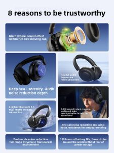 Bluetooth ANC Noise-Canceling Headphones