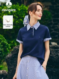 Navigare | Summer Womens Polo Shirt Color Block T-shirt