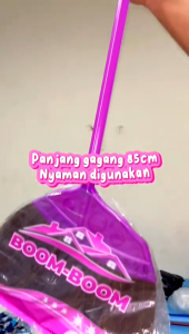 Sapu Ijuk Ungu Original BOOM-BOOM CLEAN | Sapu Lantai Ijuk Murah Anti Rontok