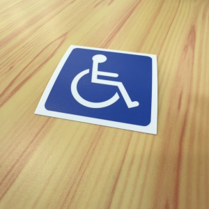 OKU Disabled Handicapped. Sticker Sign Label Signage. Stiker Pelekat. Disable Handicap Wheelchair Symbol.