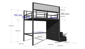 Loft bed customize with sliding door singapore