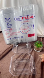 DEDEE กล่องใส OPS DD-17A (100ใบ) แบบล็อค บรรจุภัณฑ์เบเกอรี่ อาหารและเครื่องดื่ม ไม่เป็นไอน้ำ