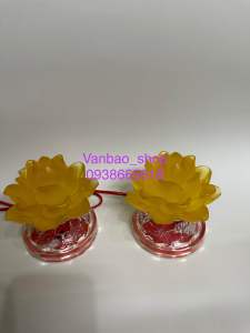 Đèn thờ Hoa lưu ly để bàn thờ Phật Màu Vàng Tổ Tiên chưng bàn thờ đẹp 1108