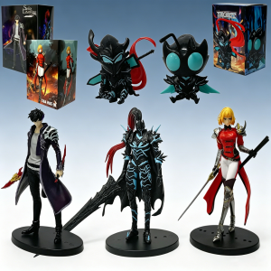Bandai | 21cm Solo Level Up Shadow Monarch Anime Figure Cha Hae-In Action Figure Q Version Igris/Beru Figurine PVC Collection Toys Gift