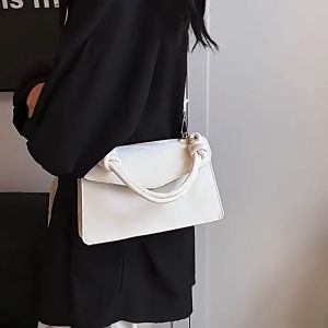 Korean Ins Fashion Crossbody Bag for Women Simple Solid Color Shoudler Bag