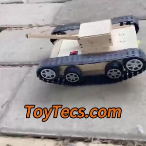 รถถังไฟฟ้า Electric Tank Vehicle โมเดลรถถังไฟฟ้า รถของเล่นรถถังไฟฟ้า DIY ไม้การทดลองวิทยาศาสตร์ของเล่นเด็ก ของเล่นฝึกทักษะวิทยาศาสตร์